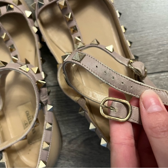 Valentino Garavani Rockstud Leather Ballet Flats - Picture 5 of 8